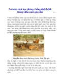 An toàn sinh học phòng chống dịch bệnh trong chăn nuôi gia cầm