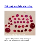 Đá quý saphia và ruby