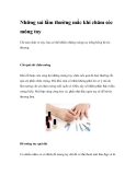 Những sai lầm thường mắc khi chăm sóc móng tay
