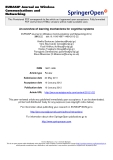 Báo cáo toán học: "  An overview of learning mechanisms for cognitive systems EURASIP Journal on Wireless Communications and Networking "