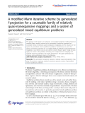 Báo cáo toán học: " A modified Mann iterative scheme by generalized f-projection for a countable family of relatively quasi-nonexpansive mappings and a system of generalized mixed equilibrium problems"