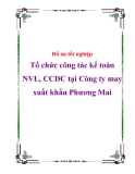 Đồ án tốt nghiệp kế toán : 'Tổ chức công tác kế toán NVL, CCDC tại Công ty may xuất khẩu Phương Mai'