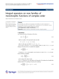 Báo cáo hóa học: "  Integral operators on new families of meromorphic functions of complex order"