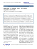 Báo cáo hóa học: " Detecting controlling nodes of boolean regulatory networks"
