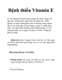 Bệnh thiếu Vitamin E