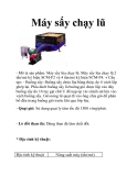 Máy sấy chạy lũ