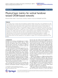 Báo cáo hóa học: " Physical layer metrics for vertical handover toward OFDM-based networks"