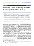 Báo cáo hóa học: "  Evaluation of a TDMA-based energy efficient MAC protocol for multiple capsule networks"