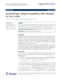 Báo cáo hóa học: "  Gronwall-type integral inequalities with impulses on time scales"