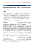 báo cáo hóa học: " Handoff optimization in 802.11 wireless networks"