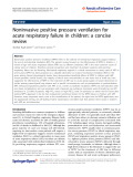 Báo cáo hóa học: "  Noninvasive positive pressure ventilation for acute respiratory failure in children: a concise review"