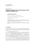 Báo cáo hóa học: " Research Article Weighted Inequalities for Potential Operators with Lipschitz and BMO Norms"