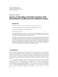 Báo cáo hóa học: " Research Article Systems of Quasilinear Parabolic Equations with Discontinuous Coefﬁcients and Continuous Delays"