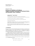 Báo cáo hóa học: "Research Article Existence of Solutions to Nonlinear Langevin Equation Involving Two Fractional Orders with Boundary Value Conditions"