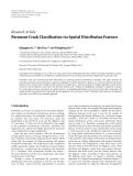 Báo cáo hóa học: "Research Article Pavement Crack Classiﬁcation via Spatial Distribution Features"