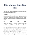 Các phương thức làm mạ