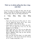 Thời vụ và nhóm giống lúa theo vùng sinh thái