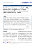 Báo cáo hóa học: " Atomic force microscopy investigation of the kinetic growth mechanisms of sputtered nanostructured Au film on mica: towards a nanoscale morphology control"