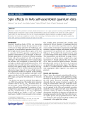 Báo cáo hóa học: " Spin effects in InAs self-assembled quantum dots"