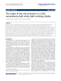 Báo cáo hóa học: "  The origin of the red emission in n-ZnO nanotubes/p-GaN white light emitting diodes"