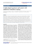 Báo cáo hóa học: " A delta-doped quantum well system with additional modulation doping"