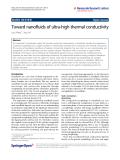 Báo cáo hóa học: " Toward nanofluids of ultra-high thermal conductivity"