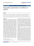 Báo cáo hóa học: " Heat transfer augmentation in nanofluids via nanofins Peter Vadasz1,2"