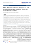 Báo cáo hóa học: " Effect of the Nd content on the structural and photoluminescence properties of silicon-rich silicon dioxide thin film"