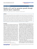 Báo cáo hóa học: "  Kinetics of Si and Ge nanowires growth through electron beam evaporation"