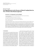 Báo cáo hóa học: " Research Article Fast Signal Recovery in the Presence of Mutual Coupling Based on New 2-D Direct Data Domain Approach"