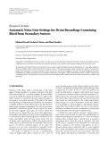 Báo cáo hóa học: "  Research Article Automatic Noise Gate Settings for Drum Recordings Containing Bleed from Secondary Sources"