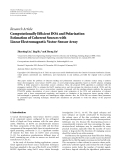 Báo cáo hóa học: " Research Article Computationally Efﬁcient DOA and Polarization Estimation of Coherent Sources with Linear Electromagnetic Vector-Sensor Array"