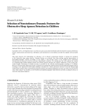 Báo cáo hóa học: " Research Article Selection of Nonstationary Dynamic Features for Obstructive Sleep Apnoea Detection in Children"