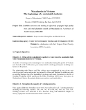 Báo cáo khoa học nông nghiệp " Establish nurseries and training to effectively propagate high quality trees and trial plantation models of Macadamia in 3 provinces of North Vietnam, 2006-2008 "