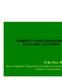 COMMUNITY FOREST MANAGEMENT IN HOA BINH - SOLUTIONS