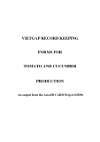 Báo cáo khoa học nông nghiệp " VIETGAP RECORD KEEPING FORMS FOR TOMATO AND CUCUMBER PRODUCTION "