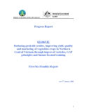 Báo cáo khoa học: Reducing pesticide resides, improving yield, quality and marketing of vegetables crops in Northern Central Vietnam through improved varieties, GAP principles and farmer focused training (First Six-Monthly Report)