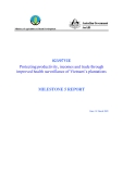 Báo cáo khoa học nông nghiệp " Protecting productivity, incomes and trade through improved health surveillance of Vietnam’s plantations - MILESTONE 5 REPORT "