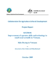 Báo cáo khoa học nông nghiệp: Improvement of operator skills and technology in small rural sawmills in Vietnam: Kiln Drying in Vietnam