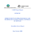 Báo cáo dự án khoa học: IMPROVEMENT OF OPERATOR SKILLS AND TECHNOLOGY IN SMALL RURAL SAWMILLS IN VIETNAM (Sawmillers Survey Report)