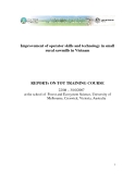Báo cáo tập huấn: Improvement of operator skills and technology in small rural sawmills in Vietnam (REPORTs ON TOT TRAINING COURSE)