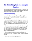 10 chiêu tăng tuổi thọ cho pin laptop