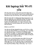 khi laptop bắt Wi-Fi yếu