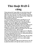 Thủ thuật BAD ổ cứng