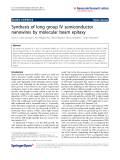 Báo cáo hóa học: "  Synthesis of long group IV semiconductor nanowires by molecular beam epitaxy"