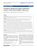 Báo cáo hóa học: "  Emergency department patient satisfaction survey in Imam Reza Hospital, Tabriz, Iran"