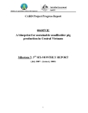 Card Project  Progress Report: " A blueprint for sustainable smallholder pig production in Central Vietnam - Milestone 7 "