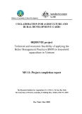 Cooperation programs and agricultural rural developmen:" Technical and economic feasibility of applying the Better Management Practices (BMP) to household aquaculture in Vietnam - MS 11 "