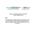 NGHIÊN CỨU NÔNG NGHIỆP: INVESTIGATION OF RICE KERNEL CRACKING AND ITS CONTROL IN THE FIELD AND DURING POST-HARVEST PROCESSES IN THE MEKONG DELTA OF VIETNAM '