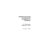 Assessment protocols for selection and management in macadamia